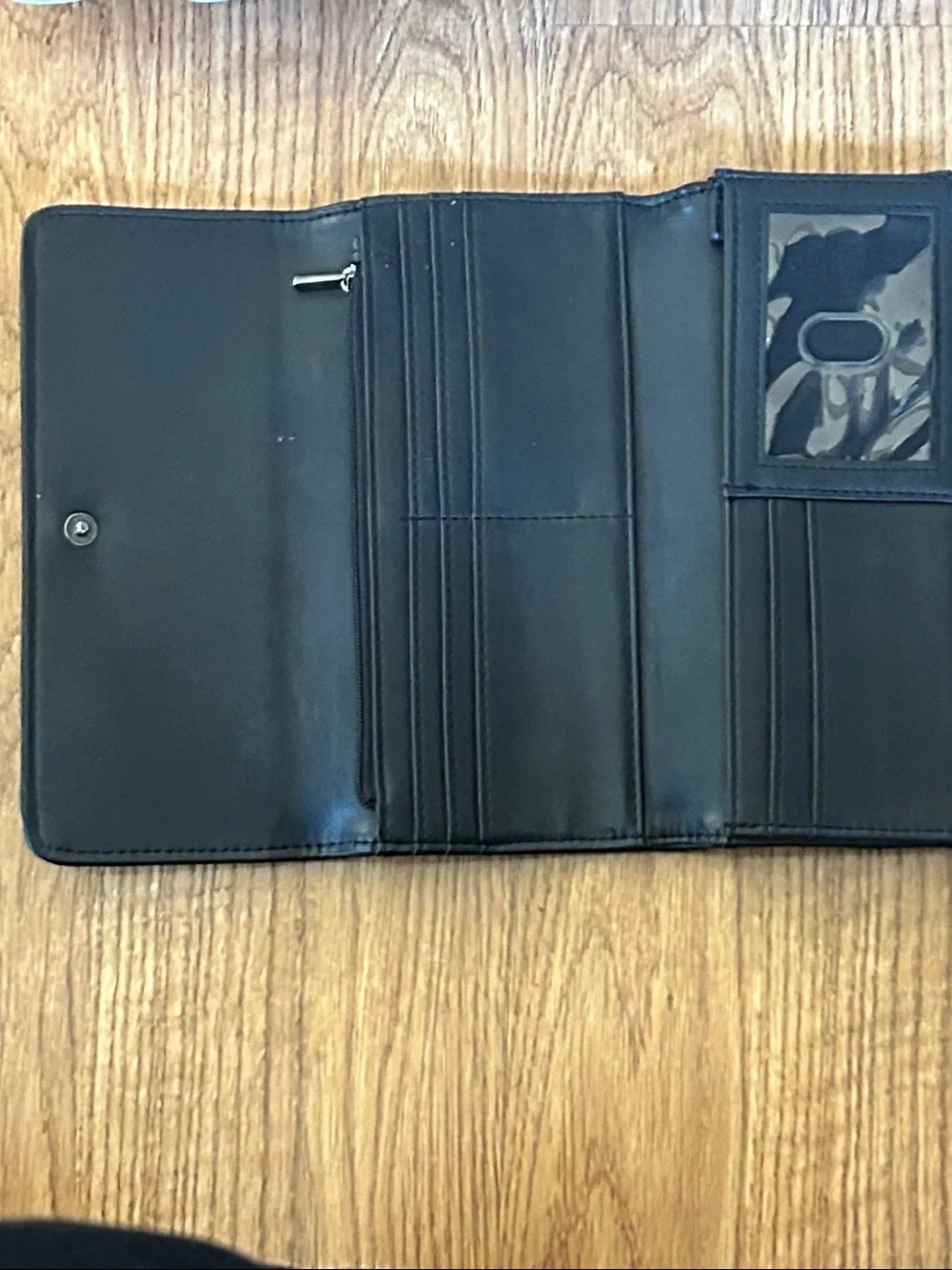 Universal thread Classic Black fake Leather Clutch Wallet
